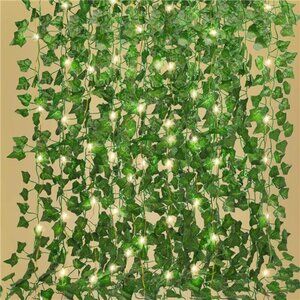 Artificial Ivy Fake Vines, 173 FT with 200 LED String Light, Greenery Garland